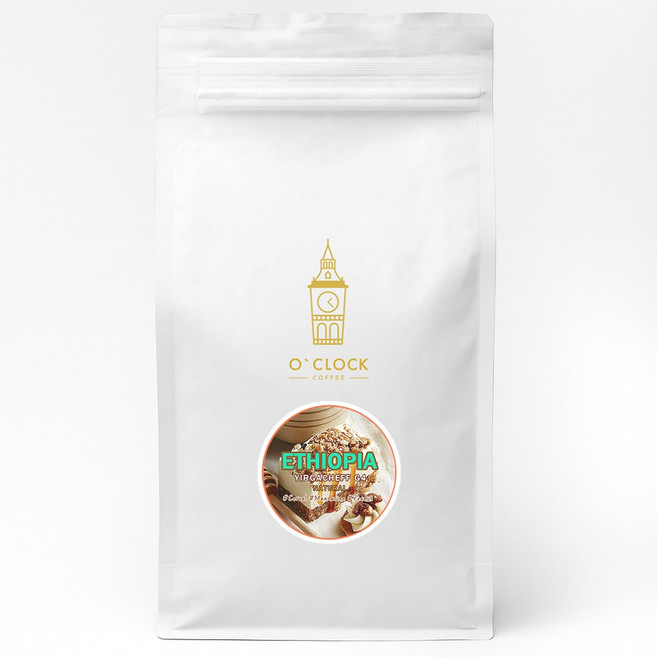 오클락커피 에티오피아 예가체프 G4 내추럴 원두커피, 1개, 500g, 홀빈(분쇄안함)
