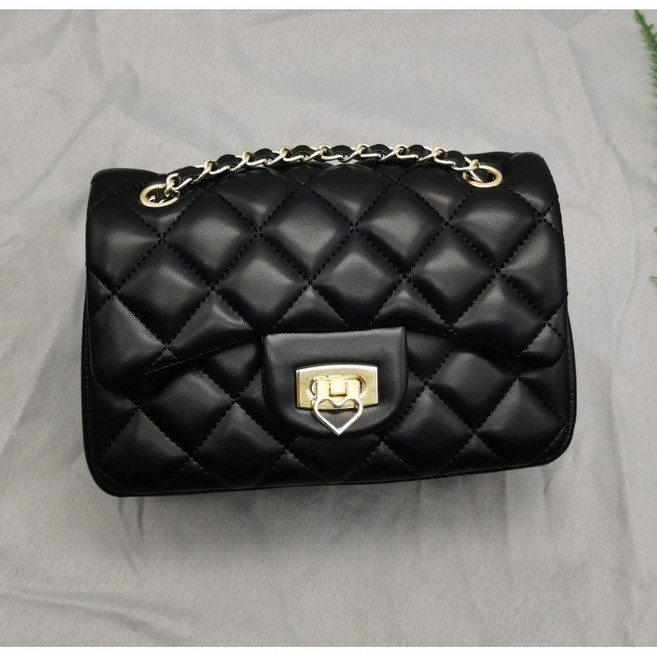 다찌꼬 여성 퀼팅 체인 크로스 플랩백