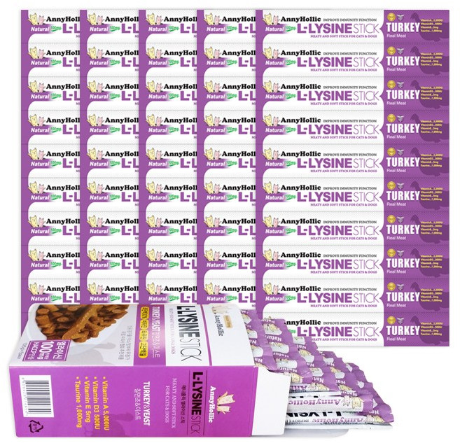 애니홀릭 엘라이신 스틱, 칠면조, 5g, 50개