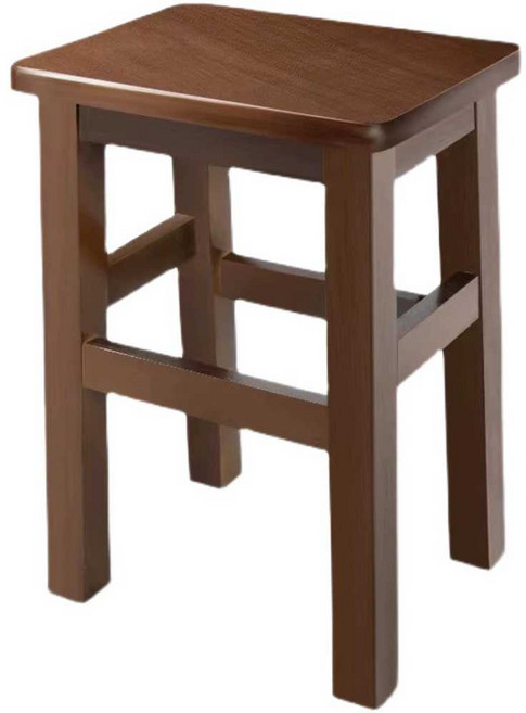 나무 식탁의자 티테이블 호두색 높은 체어 원목 벤치 45cm, 높이 40cm 사각스툴(월넛컬러), 1개, 높이 40cm 사각스툴(월넛컬러)