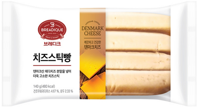 브레디크 치즈스틱빵, 140g, 2개