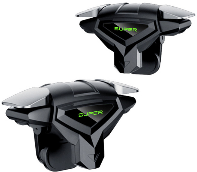 어썸컨셉 모바일 게이밍 스마트폰 4핑거 슈퍼 트리거, 1세트, 블랙, ASST4