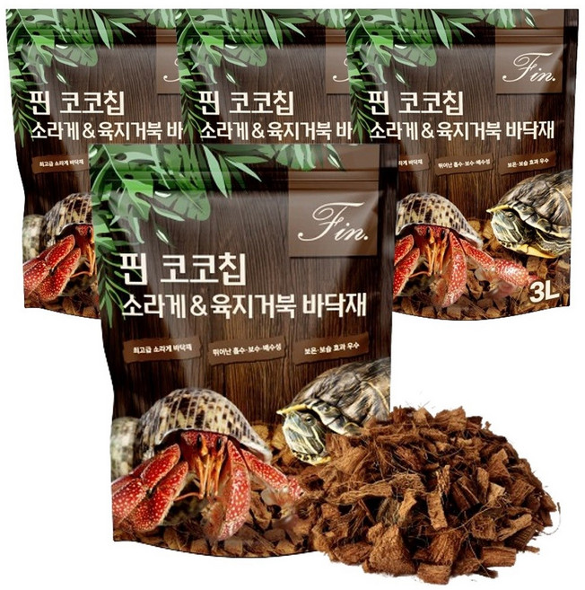 핀 프리미엄 코코칩 소라게 바닥재, 혼합색상, 4개