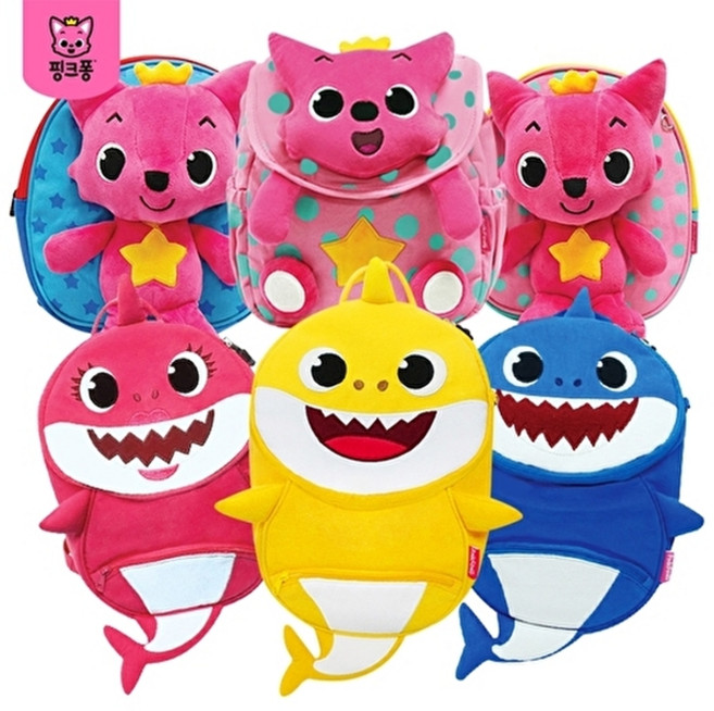 핑크퐁 아기상어 상어가족 미아방지가방 택1