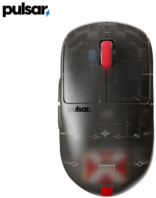 펄사 슈퍼 클리어 에디션 X2H 무선 게이밍 마우스 미니, PX2A21, 블랙