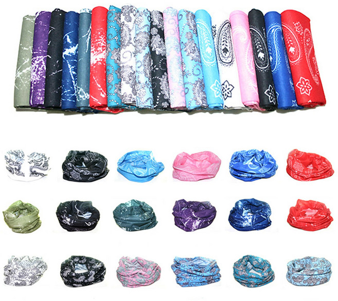 스포츠 패션 멀티 스카프 등산 오토바이 자전거 쿨 목 버프 헤어 밴드 머리 여름 낚시 마스크 두건 넥워머 여행용 바라클라바 남자 여자 얼굴 햇빛가리개 자외선차단, (멀티스카프 A타입 레드)