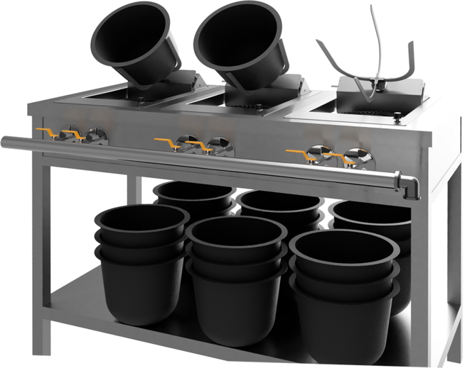자동 볶음기 오토 웍 업소용 통돌이 고기 굽는 조리 로봇