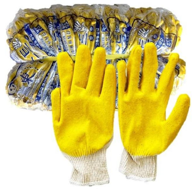 [네모샵] 동원 송원베스트 반코팅장갑 황색 100켤레 반코팅 황색 노랑 100개, 단일품목, 50개