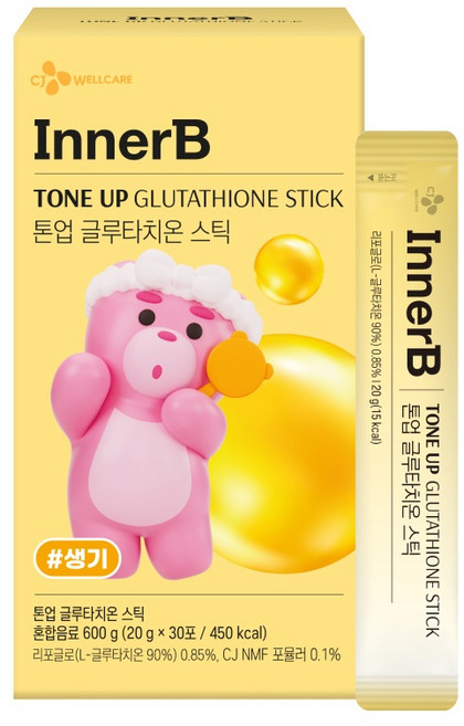 CJ 벨리곰X이너비 톤업 글루타치온 스틱, 1개, 20g