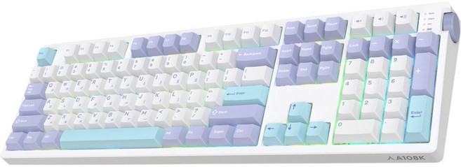 앱코 3모드 퀵스압 유무선 기계식 키보드, 마일드 블루, A108K, 벚꽃축