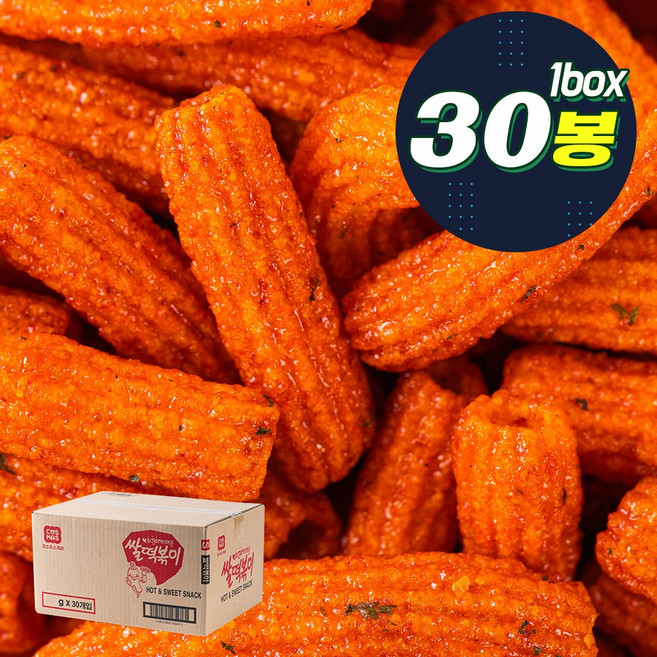쌀떡볶이 과자 50g 30입, 30개