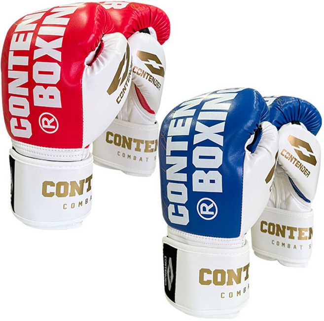 컨텐더 CC-118 주니어 복싱글러브 합성가죽 권투글러브, 블루, 1개