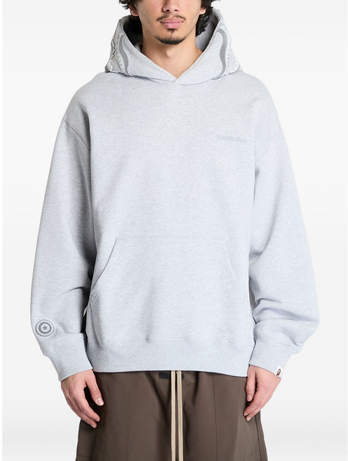 베이프 샤크 로고 풀오버 후디