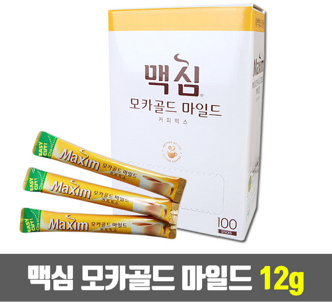 맥심 모카골드 마일드 커피믹스, 12g, 100개입, 5개