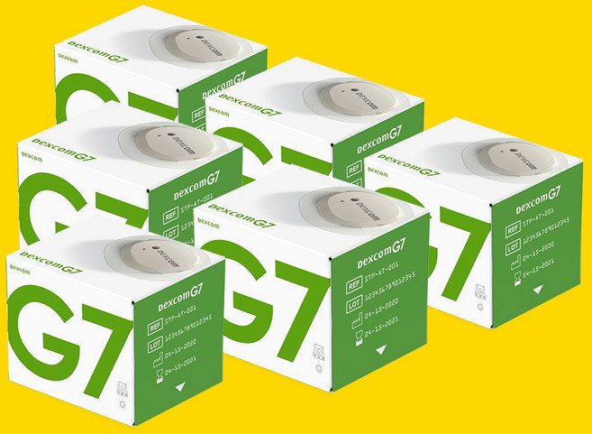 덱스콤 G7 개인용 체내 연속 혈당 측정 시스템, 혈당측정기, 6개