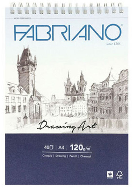 드로잉북 AS02 상단스프링 A4(210x297mm) 120g(40매) 백색계열