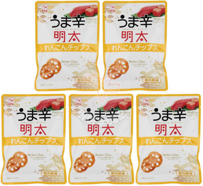 일본 KALDI 칼디 카모이 매콤 명란 연근칩 27g X 5개