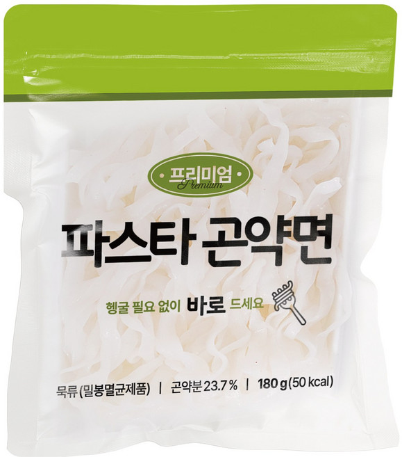 대신곤약 프리미엄 파스타곤약면 50kcal 냄새없이 맛있는 곤약면, 180g, 18개