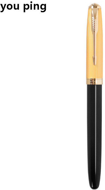 Jinhao 85 황금 모자 만년필 럭셔리 품질 학교 학생 사무실 문구, 05 Black