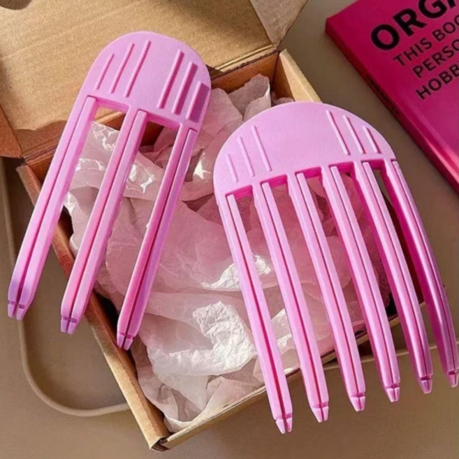 2+2 여성용 볼륨핀 뿌리볼륨 집게핀 헤어클립 앞머리 뿌리고정, 3날+6날