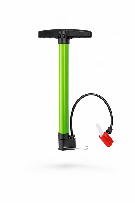 휴대용 자전거 에어펌프 고압 핸드펌프 공 튜브 겸용 공기주입기, 1개, 그린