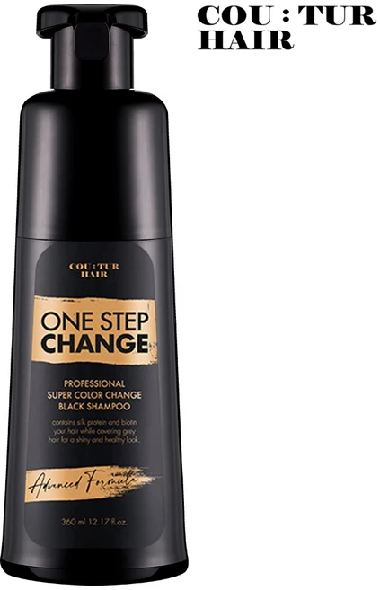 꾸띄르헤어 프로페셔널 럭셔리 컬러 체인지 블랙 샴푸, 360ml, 1개 - 쿠팡