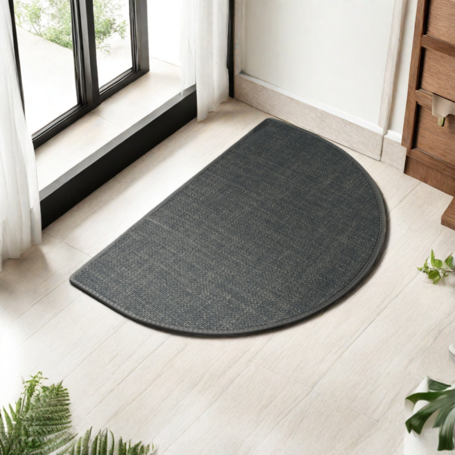 PAPAK 가정용 다용도 물흡수 현관매트 반원 빨아쓰는 발매트, 그레이