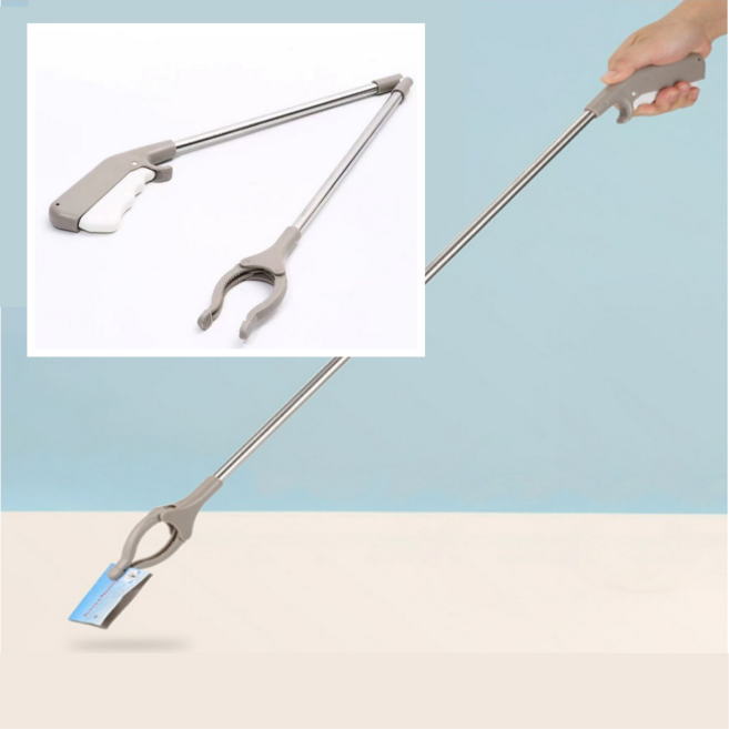 리코몽 신발정리 청소정리 다용도 접이식 집게, 브라운혼합, 1개