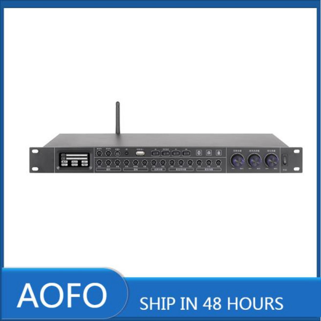 AOFO 디지털 프리앰프 이펙트 프로세서 전문 사운드 제어 스튜디오 및 라이브 사용을 위한 무선 다중 입력, 01 US Plug, 1개