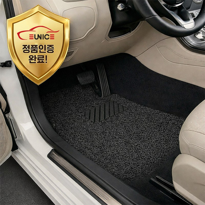 [국내제조] 유니스 기아차 르노 쉐보레 KGM 카매트 고급 코일매트 확장형 자동차 차량 매트, 올블랙, 기아 EV3 (24년5월~)
