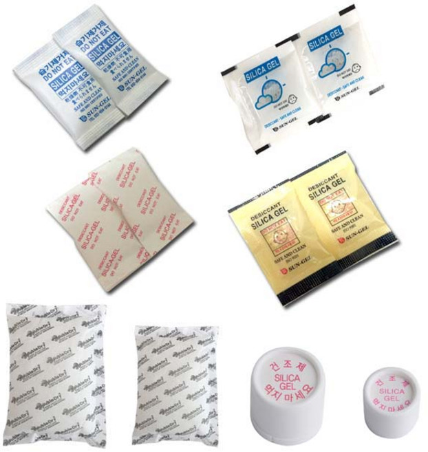 실리카겔 식품용 제품용 다양한 타입 용량, 실리카겔 (특수 종이) 5g 100개, 10개