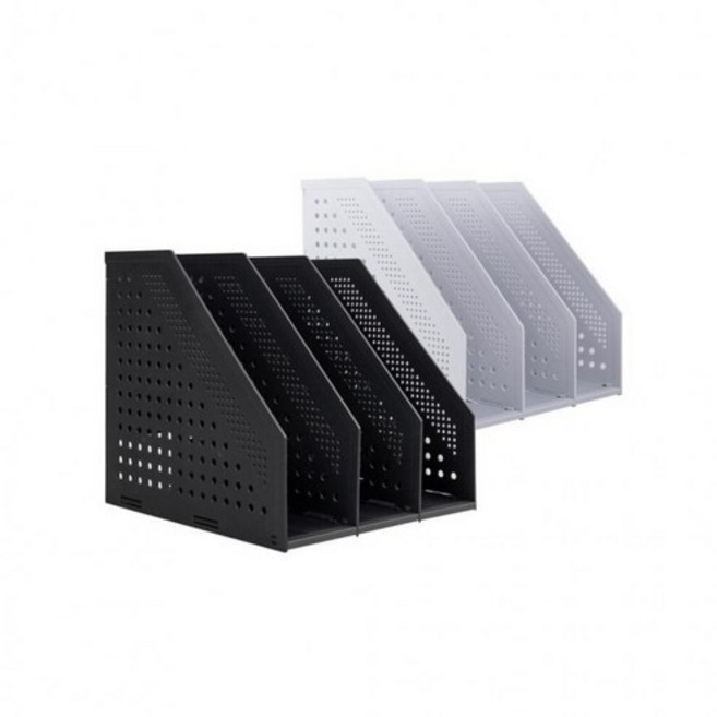 DELI 델리 조립식 3단 책꽂이 파일꽂이, 그레이(78995)