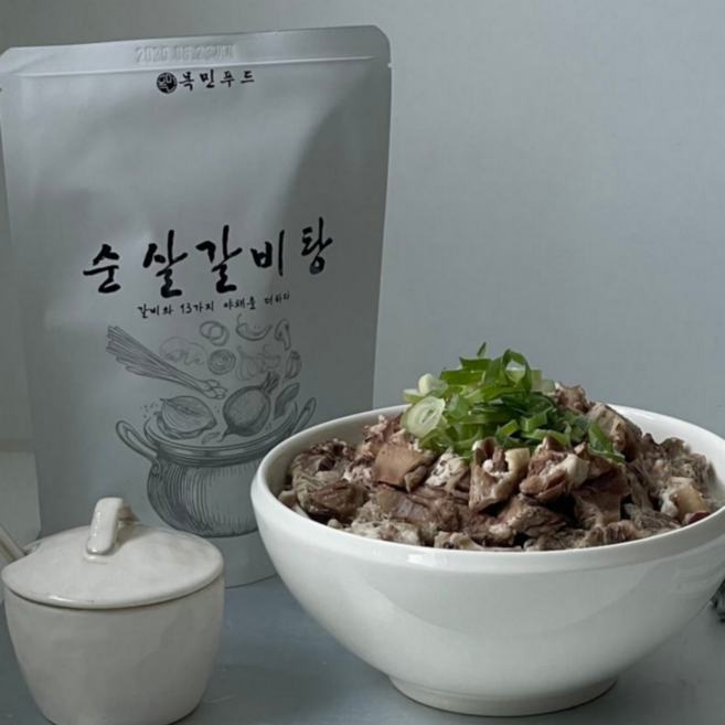 뼈없는 갈비탕 담백한 순살갈비탕 간편식 밀키트 목민곰탕, 1개, 600g