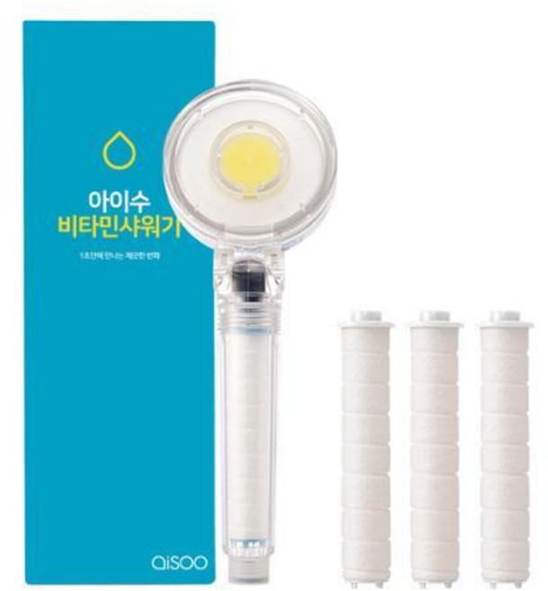 아이수 비타C 필터샤워기 (본품+필터3P입), 비타민샤워기 기획, 1개