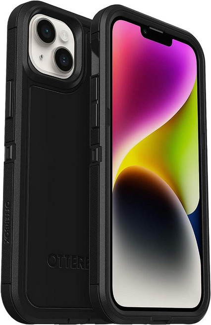 OtterBox Defender XT 시리즈 스크린리스 케이스 맥세이프 포함 아이폰 14 플러스(14/프로/프로 맥스 아님) 비소매 포장 - 블루밍 로터스