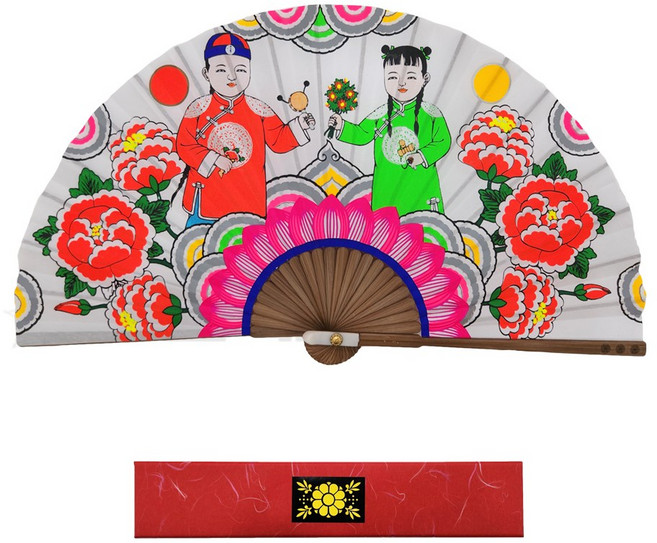 이북 중국 동자동녀부채, 1개