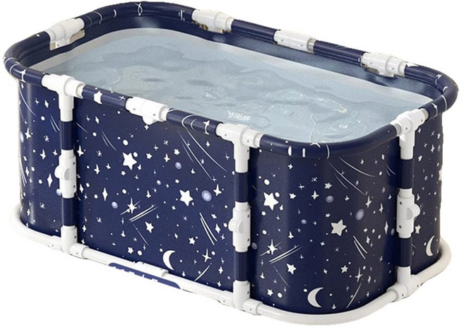 LUCKY DEER 折疊泡澡桶, 免安裝加長星月夜空, 1個