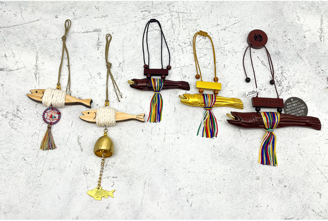 가지와나무 액막이 명태 북어 개업 집들이선물 새차 풍수소품, 1.원목액막이명태(소)