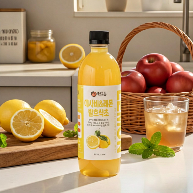 해초롱 레몬사과 천연발효 식초 500ml, 1개