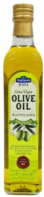 튀김 부침 조리용 요리용 폰타나 올리브유 오일 500ml/올리브오일/오일/식용유/기름/식용유세트/샐러드유/, 1개, 500ml