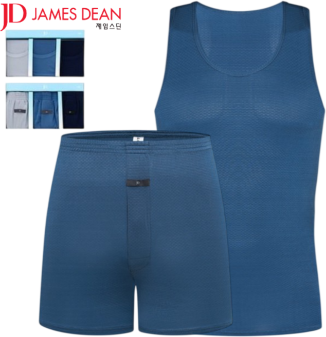 [매장발송] 제임스딘 남성 트렁크 + 런닝 6종세트 메쉬 인견 신축성