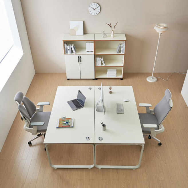 아트박스/티에스퍼니처 데임 A형 LPM 사무용책상 타공 1600x800, 선택:블랙프레임/차콜