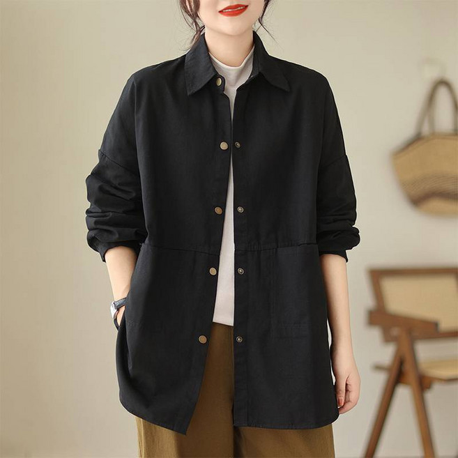 휠렉스 여성 셔츠 자켓 셔켓 루즈핏 캐주얼 봄 간절기 데일리 아우터 JT424