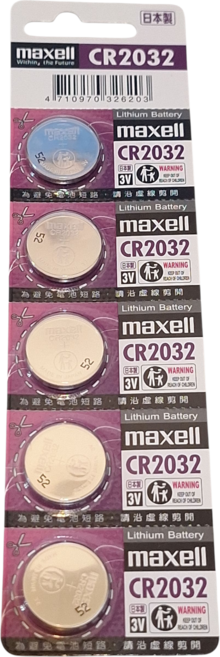 maxell CR2032 鈕扣電池 3V 鋰電池, 1套, 5個裝