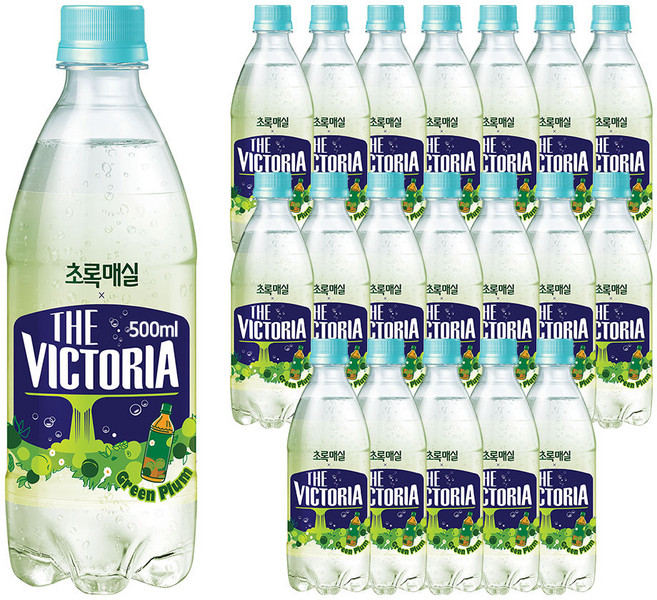 웅진빅토리아 더 빅토리아 초록매실 탄산음료, 500ml, 20개