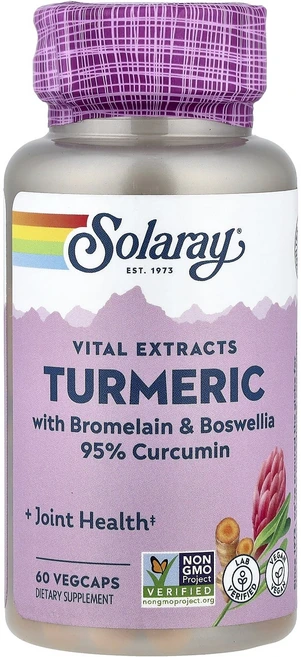 쏠라레이 심황 특수 포뮬러 60 삼키기 쉬운 캡슐, Solaray 심황 특수 포뮬러 60 삼키기 쉬운 캡슐, 2개, 60정 - 쿠팡