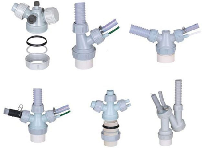호스다중연결구(멀티캡) 씽크대배수구부속, 1개, 3.낮은2구멀티캡