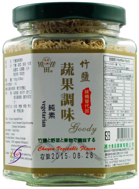 川田佳 竹鹽蔬果調味 150g/罐 蔬果味素 味精替代品 無添加人工色素及防腐劑, 1個, 150g
