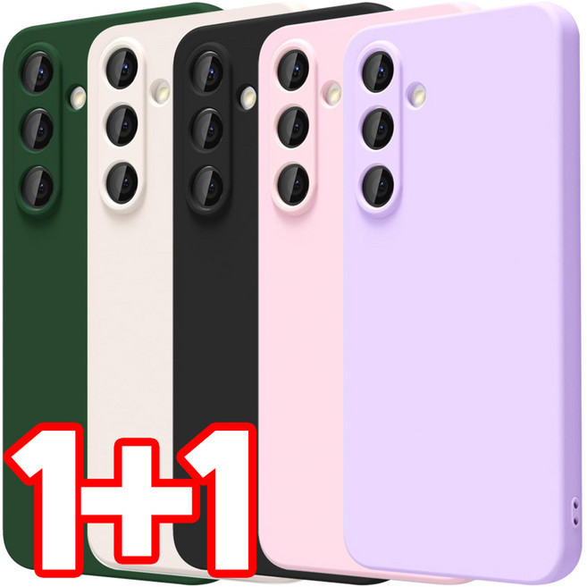 벌크온 1+1 갤럭시 A35 카메라 보호 풀커버 컬러 휴대폰 케이스