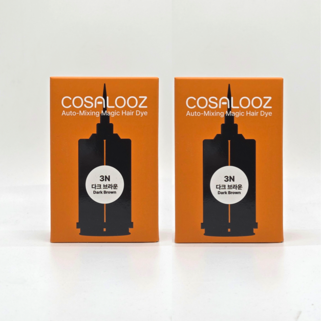 코살루즈 뿌리새치 퀵 염색제 브라운 + 샴푸브러쉬 증정, 다크, 2개